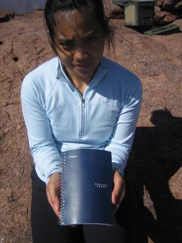 Josie and the 2006 Summit Log